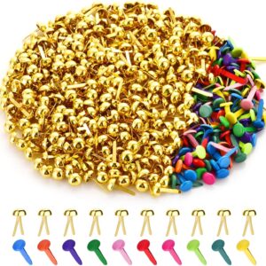 500PCS Brass Fasteners, Round Head Fastener
